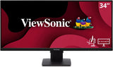 ViewSonic VA3456-MHDJ 34 Inch 21:9 UltraWide WQHD 1440p IPS Monitor with Ultra-Thin Bezels, Ergonomics Design, HDMI, and DisplayPort Inputs for Home and Office 34-Inch