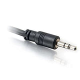 C2g/ cables to go C2G 40106 3.5mm Stereo Audio Cable with Low Profile Connectors M/M, In-Wall CMG-Rated (15 Feet, 4.57 Meters) Black