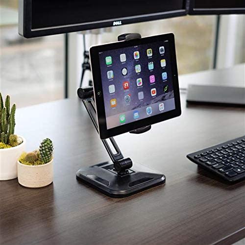 StarTech.com Universal Tablet Stand - Portable Tablet Stand w/ Optional Wallmount Base - Adjustable Pivoting Tablet Stand (ARMTBLTDT) 4.7" to 12.9" Tablets Articulating