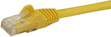 StarTech.com 25ft CAT6 Ethernet Cable - Yellow CAT 6 Gigabit Ethernet Wire -650MHz 100W PoE RJ45 UTP Network/Patch Cord Snagless w/Strain Relief Fluke Tested/Wiring is UL Certified/TIA (N6PATCH25YL) Yellow 25 ft / 7.6 m 1 Pack