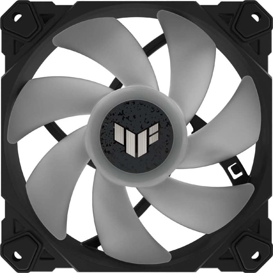 ASUS TUF Gaming TF120 ARGB Chassis Fan 3-Pin Customizable LEDs Blade, Advanced Fluid Dynamic Bearing, 120mm PWM Control, Anti-vibration Pads, Double-layer LED Array for Computer Case &amp; Liquid Radiator