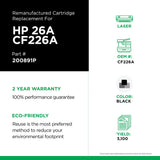 Clover imaging group Clover Remanufactured Toner Cartridge Replacement for HP CF226A (HP 26A) | Black Page Yield: 3100 Black
