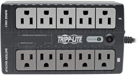 Tripp Lite 550VA UPS Battery Backup, 300W Eco Green, USB, RJ11, 8 Outlets (ECO550UPS), Black