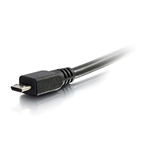 C2g/ cables to go C2G 27423 Micro USB Cable - USB 2.0 A Male to Micro-USB B Male Cable, Black (1 Foot, 0.3 Meters)