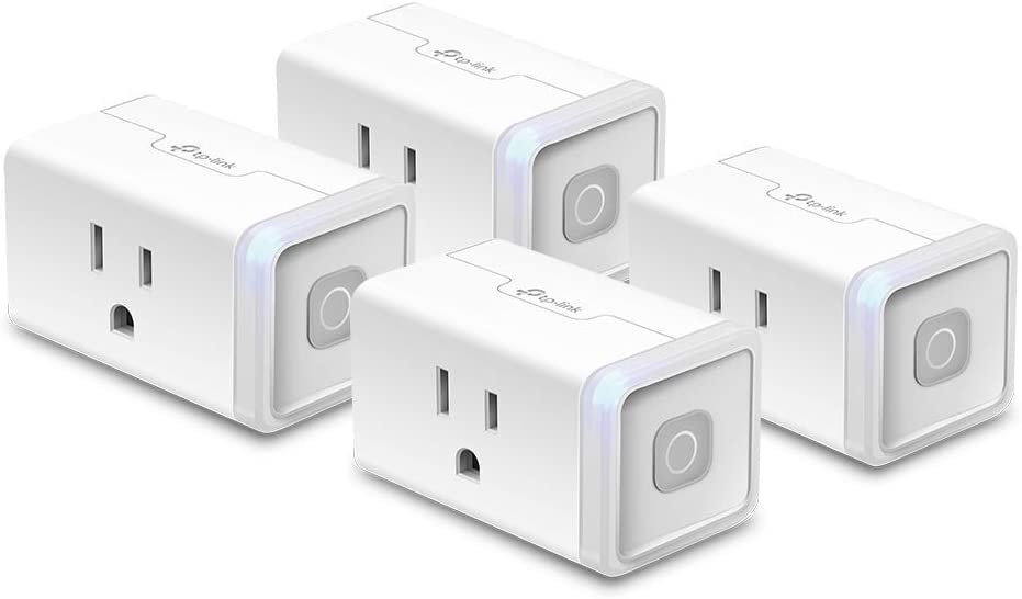 Kasa Smart Plug HS103P4, Smart Home Wi-Fi Outlet Works with Alexa, Echo, Google Home &amp; IFTTT, No Hub Required, Remote Control, 15 Amp, UL Certified, 4-Pack, White Mini 4-Pack