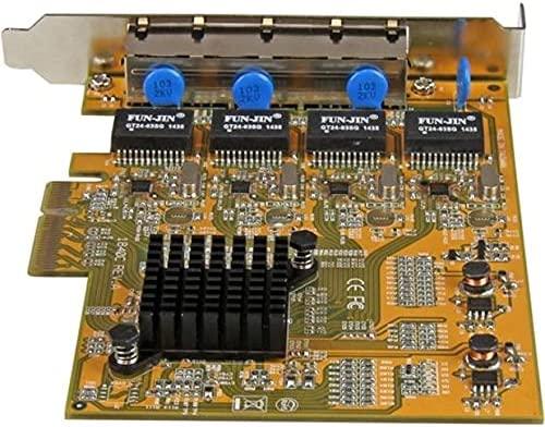 StarTech.com 4 Port PCIe Network Card - Standard Profile - RJ45 Port - Realtek RTL8111G Chipset - Ethernet Network Card - NIC Server Adapter Network Card (ST1000SPEX43)