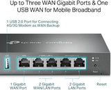 TP-Link ER605 V2 Wired Gigabit VPN Router | Up to 3 WAN Ethernet Ports + 1 USB WAN | SPI Firewall SMB Router | Omada SDN Integrated | Load Balance | Lightning Protection | Limited Lifetime Protection