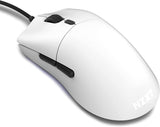 NZXT Lift - MS-1WRAX-WM - PC Gaming Mouse - Lightweight Ambidextrous Mouse - High-end PixArt 3389 Optical Sensor - 16k Resolution - RGB Lighting - Low-Drag Cable - White