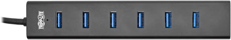 Tripp Lite 7-Port Portable USB 3.0 SuperSpeed Mini Hub / Splitter Portable Aluminum 5 Gbps Data Transfer, Black 7-Port Hub (Aluminum)