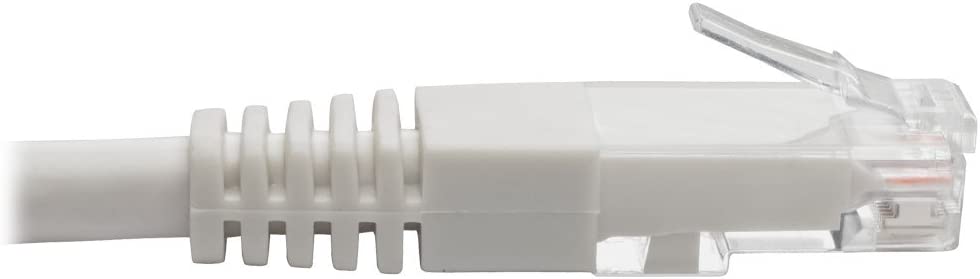 Tripp Lite Cat6 Cat5e Gigabit Molded Patch Cable RJ45 M/M 550MHz 25 ft. White