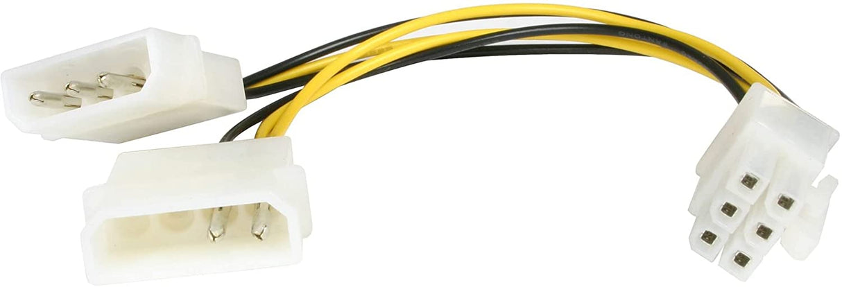 StarTech.com 6in LP4 to 6 Pin PCI Express Video Card Power Cable Adapter - Power adapter - 4 pin internal power (M) to 6 pin PCIe power (M) - 6 in - LP4PCIEXADAP