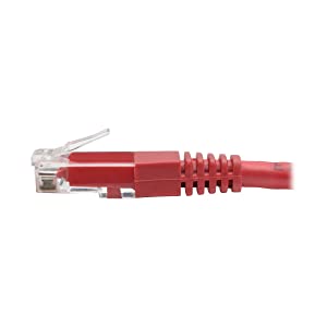 Tripp Lite Cat6 Cat5e Gigabit Molded Patch Cable RJ45 M/M 550MHz Red 6ft 6' (N200-006-RD) 6 ft. Red