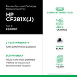 Clover imaging group Clover Remanufactured Toner Cartridge Replacement for HP CF281X | Black | Extended Yield Black 40,000 pages