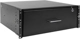 Tripp Lite 4U Locking Rackmount Storage Drawer Rack Enclosures/ Open Frame 2-Post or 4-Post (SRDRAWER4U),Black