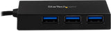 StarTech.com 4 Port USB C Hub - USB Type-C Hub w/ 4x USB-A Ports (USB 3.0/3.1 Gen 1 SuperSpeed 5Gbps) - USB Bus or Self Power - Portable USB-C to USB-A BC 1.2 Charging Hub w/ Power Adapter (HB30C4AFS)