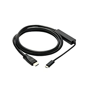Tripp Lite USB C to HDMI Cable Adapter (M/Thunderbolt 3 HDMI Cable Adapter, Gen 1, Converter In Middle of Cable, 4K HDMI @ 60 Hz, 4: Black, 6 ft. (U444-006-H4K6BM) Black 6 ft Middle Converter