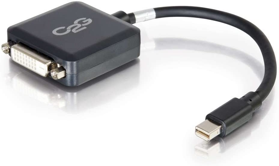 C2g/ cables to go C2G Mini Display Port Adapter, Display Port to DVI, Male to Female, Black, 8 inches, Cables to Go 54311 Mini DisplayPort Adapter Black