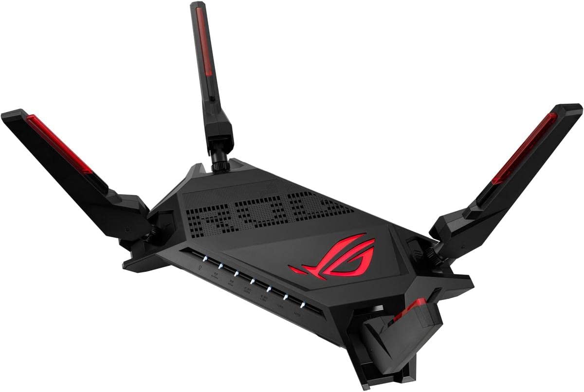ASUS ROG Rapture WiFi 6 AX Gaming Router (GT-AX6000) - Dual Band 2.5G WAN/LAN Ports, Quad-Core 2.0Ghz CPU, Triple-Level Game Acceleration, AiMesh Compatible, Lifetime Internet Security, Instant Guard