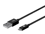 Monoprice USB-A to Micro B Cable - 3 Feet - Black, Polycarbonate Connector Heads, 2.4A, 22/30AWG - Select Series Black 3ft