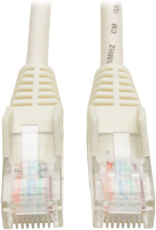 Tripp Lite Cat5e 350MHz Snagless Molded Patch Cable (RJ45 M/M) - White, 3-ft.(N001-003-WH)