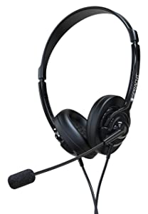 Spracht ZUM350B Zum 350 3.5mm and 2.5mm Dual-Ear (Binaural) Stereo Headset, Black