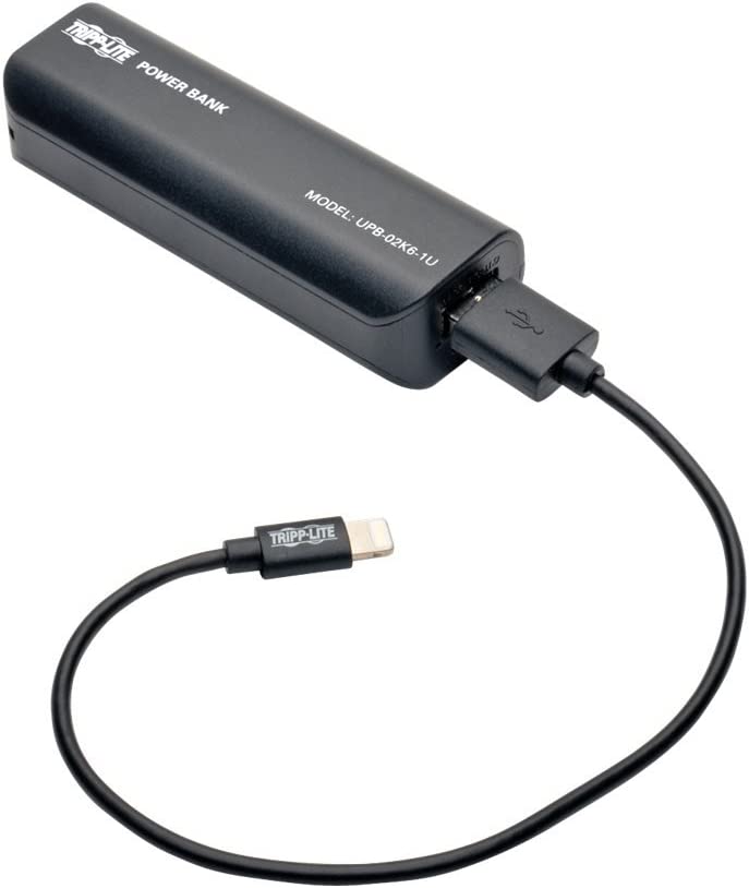 Tripp Lite Portable 2600mAh Mobile Power Bank USB Battery Charger (UPB-02K6-1U), Black