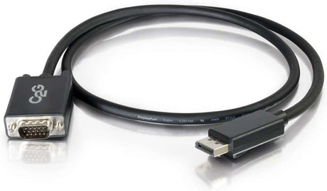 C2g/ cables to go C2G Display Port Cable, Display Port to VGA, Male to Male, Black, 6 Feet (1.82 Meters), Cables to Go 54332 DisplayPort To VGA - 6 Feet Black