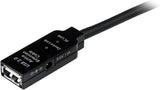 StarTech.com 25m USB 2.0 Active Extension Cable M/F - 25 meter USB A Male to USB A Female USB 2.0 Repeater / Extender Cable - Black - 80ft (USB2AAEXT25M) 82 ft USB 2.0 Cable