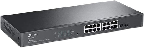 TP-Link TL-SG2218 | 16 Port Gigabit Smart Managed Switch, 2 SFP Slots | Omada SDN Integrated | IPv6 | Static Routing | L2/L3/L4 QoS, IGMP &amp; LAG | Limited Lifetime Protection 16 Port + 2 SFP Slots