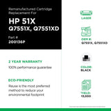 Clover imaging group Clover Remanufactured Toner Cartridge for HP 51X Q7551X | Black Black 1