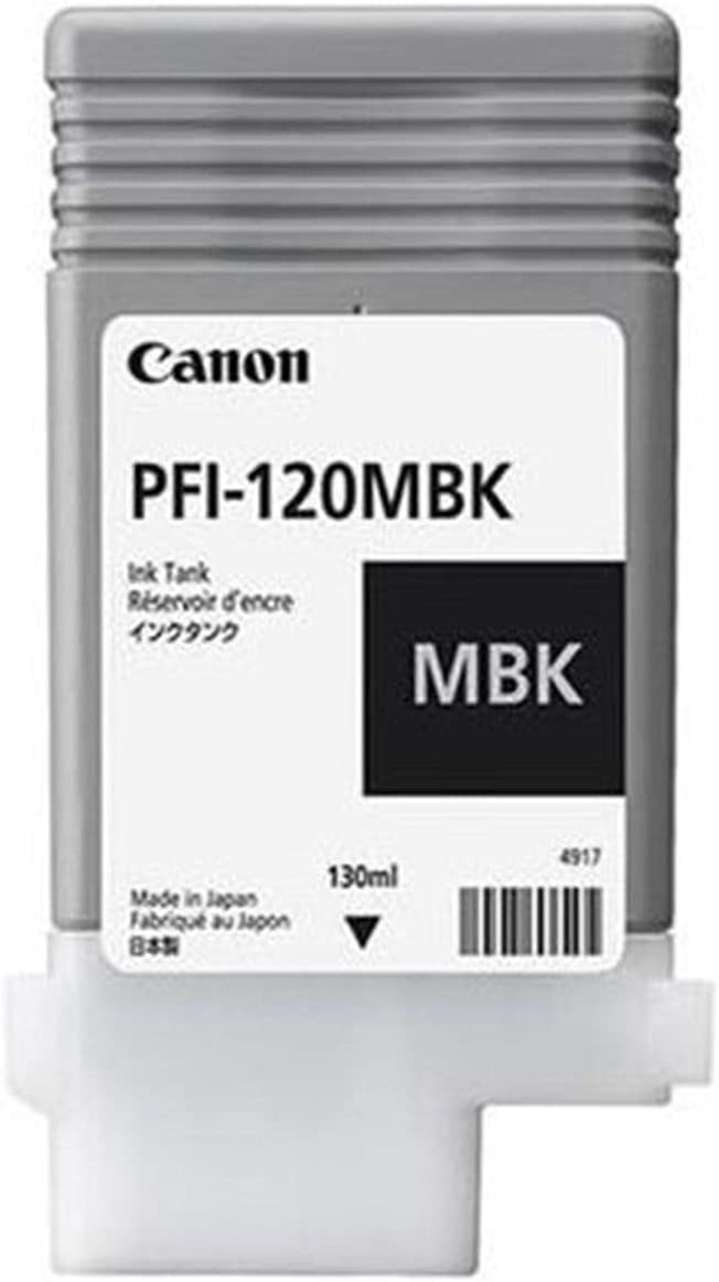 Canon PFI-120MBK Pigment Matte Black Ink Tank 130ml in Retail Packaging