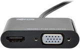 Tripp Lite DisplayPort 1.2 to VGA/HDMI All-in-One Converter Adapter, 4Kx2K HDMI @ 24/30Hz, 6in (P136-06N-HV-V2),Black DP 1.2 to VGA/HDMI (4K) Adapter