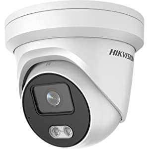 Hikvision usa Hikvision DS-2CD2387G2-LU ColorVu 8MP Outdoor Turret IP Camera, 2.8mm Fixed Lens
