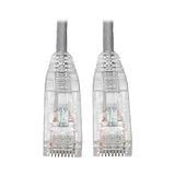 Tripp Lite Cat6 Gigabit Patch Cable Snagless RJ45 Molded Slim Gray 6in(N201-S6N-GY) Gray 6 in.