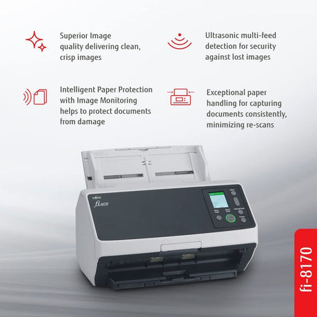 Fujitsu fi-8170 Professional High Speed Color Duplex Document Scanner - Network Enabled fi-8170 ADF (70 ppm)