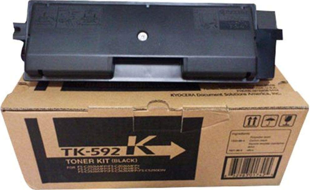 Kyocera TK-592K 1T02KV0US0 C5250DN C2026MFP C2126MFP Toner Cartridge Kit (Black) in Retail Packaging