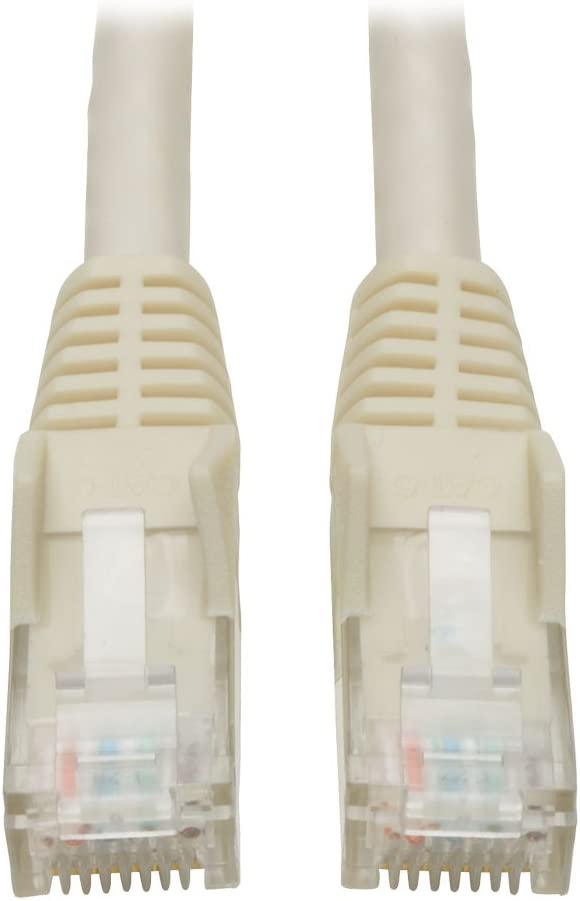 Tripp Lite Cat6 Gigabit Snagless Molded Patch Cable (RJ45 M/M) - White, 10-ft.(N201-010-WH) 10-ft. White