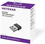 NETGEAR AC1200 Wi-Fi USB 2.0 Mini Adapter for Desktop PC | Dual Band WiFi Stick for Wireless Internet (A6150-100PAS) AC1200, USB 2.0