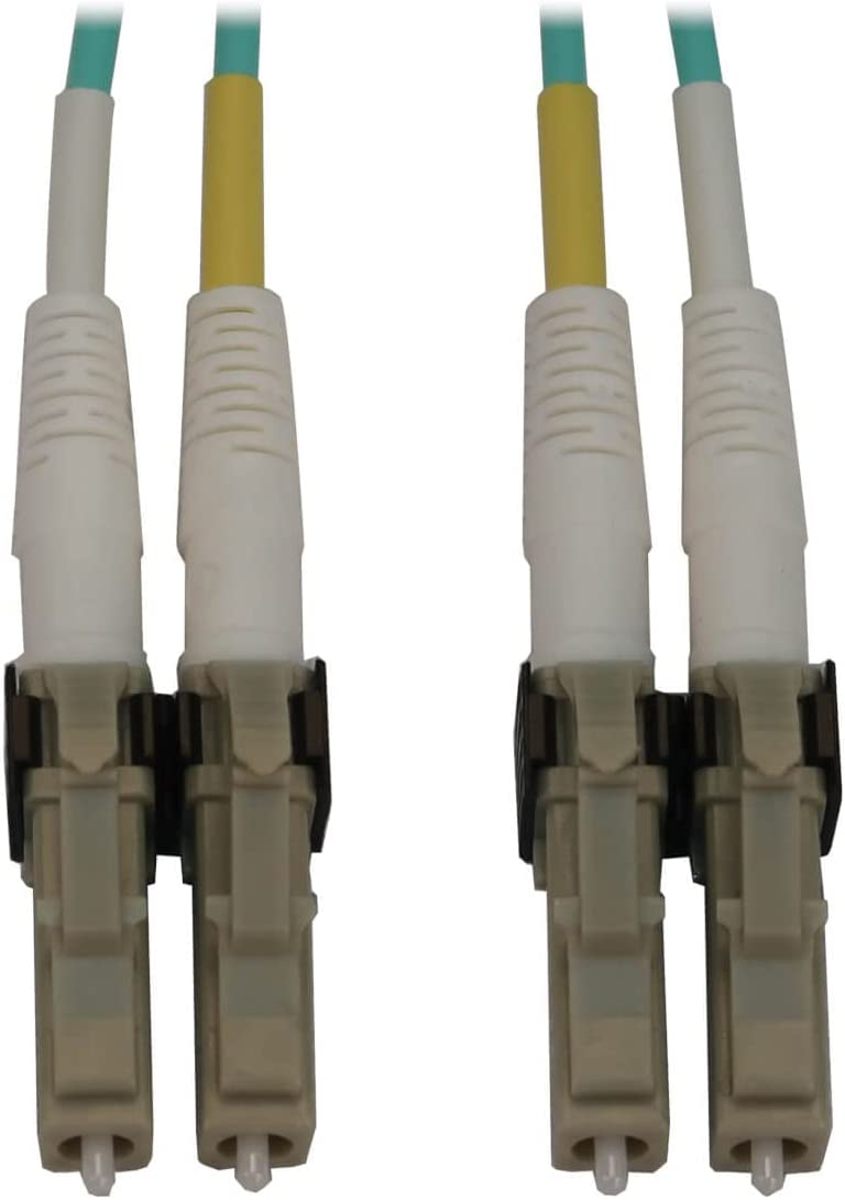 Tripp Lite Switchable Fiber Cable, 400G Duplex Multimode 50/125 OM3 (LC Duplex-PC/LC Duplex-PC), Round LSZH Jacket, Aqua, 6 Meters / 19.7 Feet, Lifetime Limited Manufacturer's Warranty (N820X-06M)