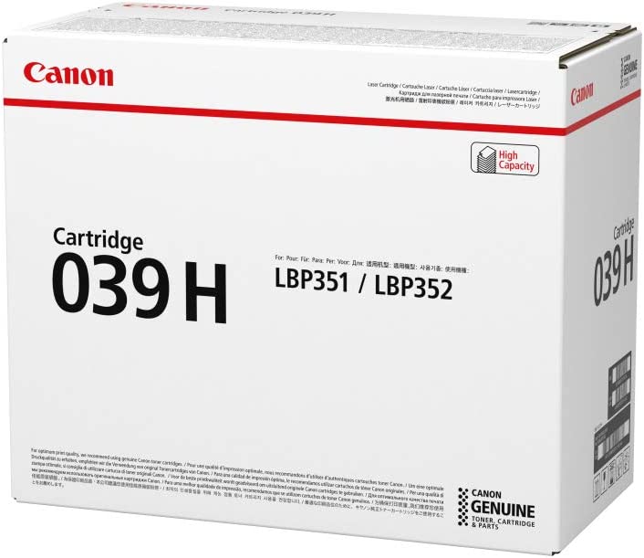 Canon CNMCRTDG039H CRG-039H High Yield Black Toner Cartridge for LBP351/352