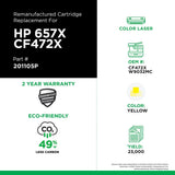 Clover imaging group Clover Remanufactured Toner Cartridge Replacement for HP CF472X (HP 657X) High Yield | Yellow