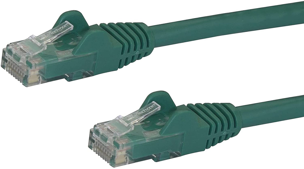 StarTech.com 35ft CAT6 Ethernet Cable - Green CAT 6 Gigabit Ethernet Wire -650MHz 100W PoE RJ45 UTP Network/Patch Cord Snagless w/Strain Relief Fluke Tested/Wiring is UL Certified/TIA (N6PATCH35GN) Green 35 ft / 10.6 m 1 Pack