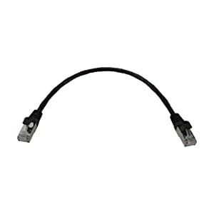 Tripp Lite Cat6a 10G Ethernet Cable, Snagless Molded Slim STP Network Patch Cable (RJ45 M/M), Black, 1 Foot / 0.3 Meters, Manufacturer's Warranty (N262-S01-BK) Black 1 Foot STP / Slim