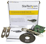 StarTech.com 2-Port PCI Express Serial Card with 16C1050 UART - RS232 Low Profile Serial Card - PCI Serial Card (PEX2S1050)