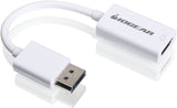 IOGEAR DisplayPort (M) to HDMI (F) Adapter - DVI 1.0 up to 1.65Gbps - GDPHDW6 DisplayPort to HDMI Adapter Cable