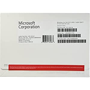 Microsoft Windows Server 2022 Standard 64-Bit License - 16 Core - OEM - DVD