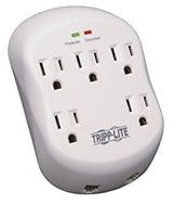 Tripp Lite 5 Outlet Surge Protector Power Strip, Direct Plug In, RJ11 Protection, Lifetime Warranty &amp; $15,000 INSURANCE (SK5TEL-0),White 5 Outlet + TEL Power Strip