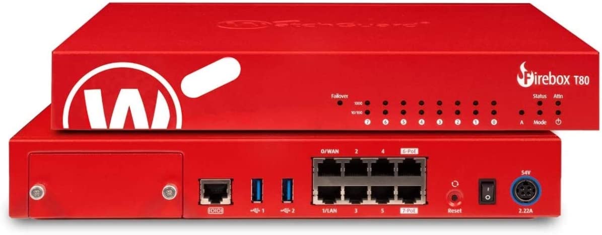 Watchguard Firebox T80 with 3Y Total Security Suite (Us)