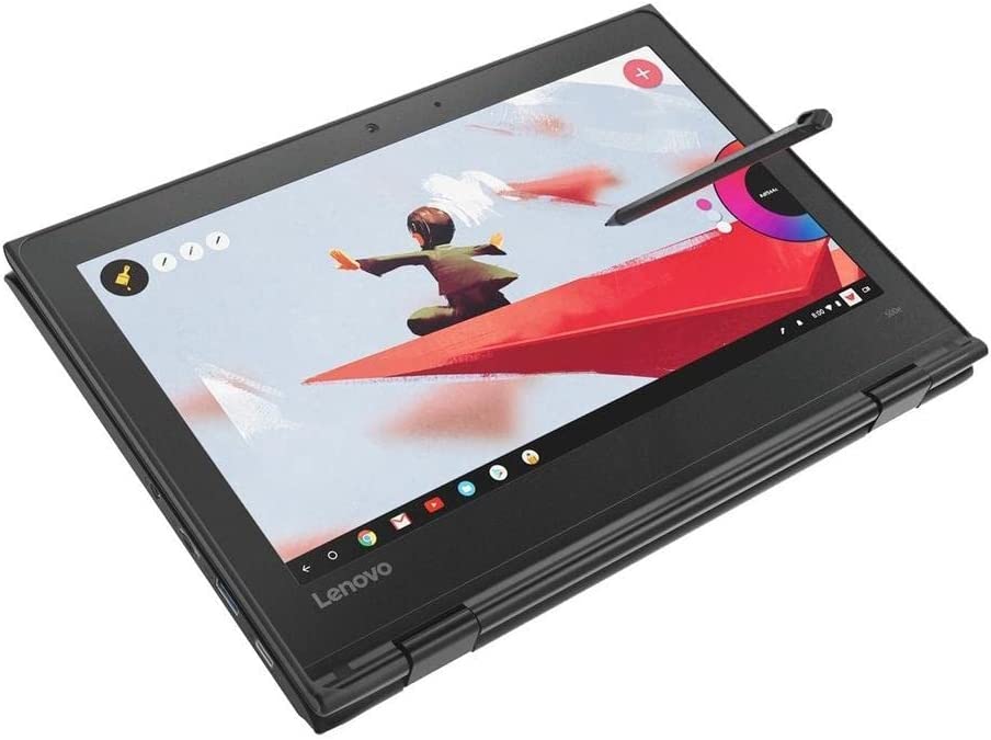 Lenovo 500e Chromebook 2nd Gen 11.6" Touchscreen Convertible 2 in 1 Chromebook - HD - 1366 x 768 - Intel Celeron N4120 Quad-core (4 Core) 1.10 GHz - 8 GB Total RAM - 64 GB Flash Memory - Black