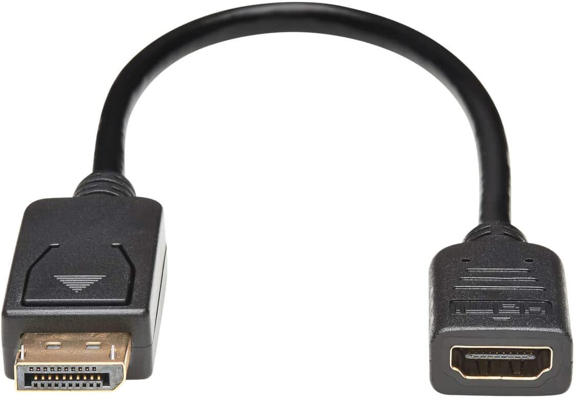 TRIPP LITE DisplayPort to HDMI Video Adapter, 1080p 60Hz DP to HDMI Video Converter, Passive Display Adapter (M/F), HDCP, 1 ft. (P136-001)